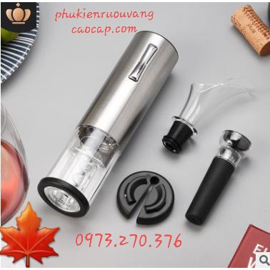 Khui điện mở rượu vang - sạc pin kèm 3 phụ kiện.