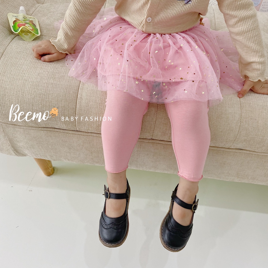 Quần legging bé gái chân vấy họa tiết ngôi sao Beemo 21Q028