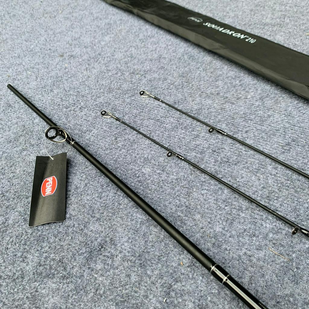 Combo cần lure ngang giá rẻ Penn Squadron máy cemreo tiếng drak lick kèm dây dù pe 7 màu