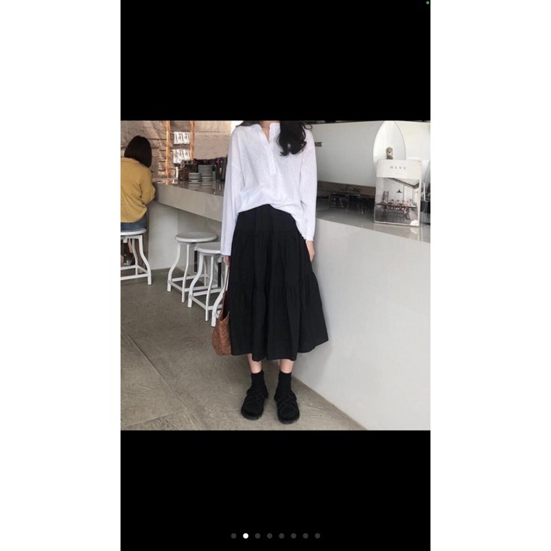 [ Mã FADIRECT5K giảm 5K đơn bất kỳ] Chân Váy Vintage HÀN QUỐC 2 Màu⚪️⚫️chân váy 3 tâng⚪️⚫️đầm tiểu thư | BigBuy360 - bigbuy360.vn