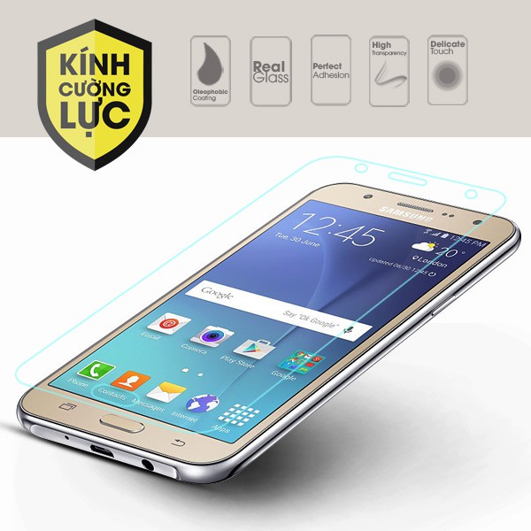 Combo 3 kính cường lực Samsung J7 2015 Trong suốt - Tặng keo chống hở mép