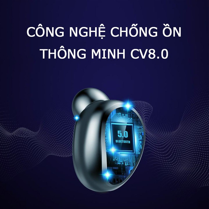 Tai Nghe Không Dây Bluetooth F9-S11 Pro Nút Bấm  - Tích Hợp Sạc Dự Phòng 4800mah - Kháng Nước - Chống Ồn Đỉnh Cao