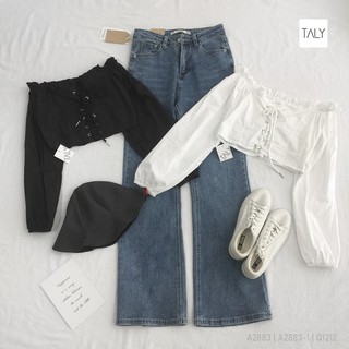 Áo trễ vai đan dây trước A2883 TALY