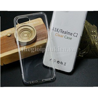 Ốp lưng silicon dẻo trong suốt OPPO A1K, Realme C2