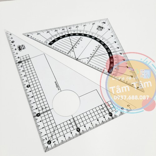 [ TÂM TÂM ]-Thước vẽ kỹ thuật, thước eke, Eke Ruler, Triangle Ruler EKE QL-130-