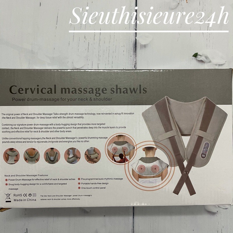 Máy Massage Chườm Nhiệt Cao Cấp ❤️Freeship❤️ Mấy đấm bóp chườm nhiệt Cổ Vai Gáy