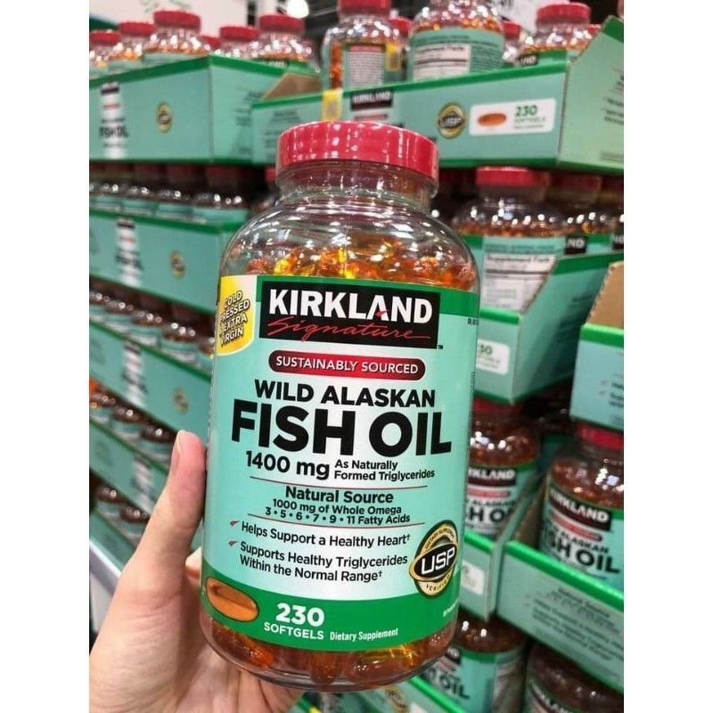 Dầu cá Kirkland Wild Alaskan Fish Oil 1400mg - 230 viên