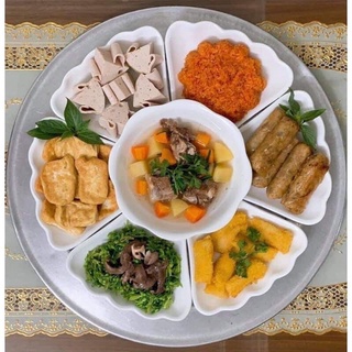 Bộ đĩa hoa mặt trời - Bộ bát dĩa cúng gia tiên