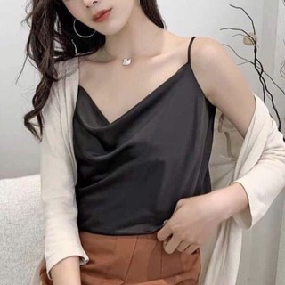 Áo 2 Dây Phi Lụa Sang Chảnh Nhiều Màu Khác Nhau