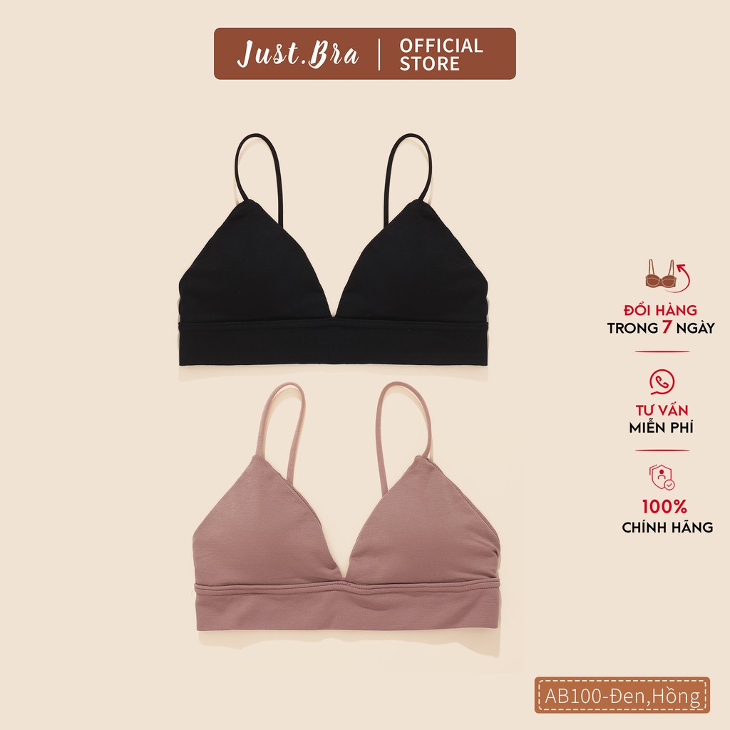 Combo 2 áo ngực Just Bra tam giác Basic cotton mềm Combo2_AB100