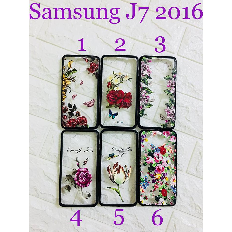 Ốp lưng thời trang đính đá viền dẻo cho Samsung Galaxy J7 2016 Tặng kính cường lực