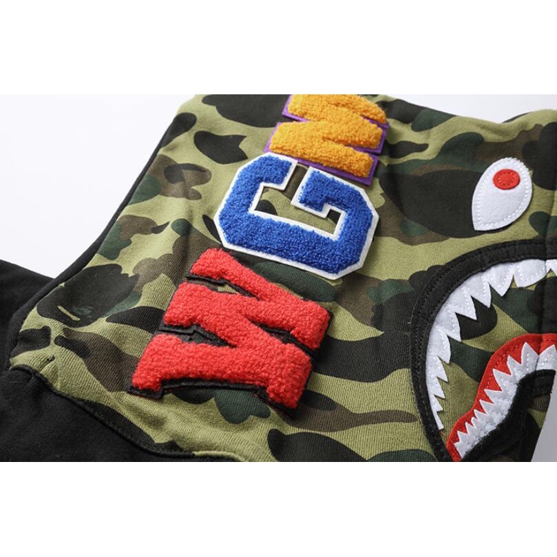 Áo khoác hoodie BAPE họa tiết rằn ri cá tính độc đáo