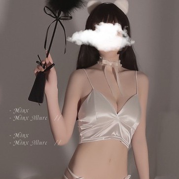 Áo ngực hai dây cổ chữ V xẻ sâu vải lụa sữa satin không có gọng quyến rũ dễ thương xinh đẹp dành cho nữ | BigBuy360 - bigbuy360.vn