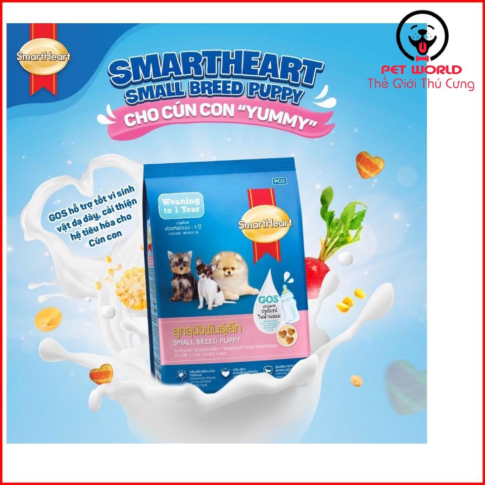 Thức Ăn Hạt Cho Chó Con Giống Nhỏ Small Breed Pupyy Smartheart Gói 1.3kg