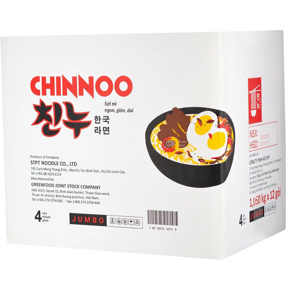 Mì Chinoo- Chuyên Nấu Mì Cay ( Mì Không Vị 1Lốc-14 vắt )