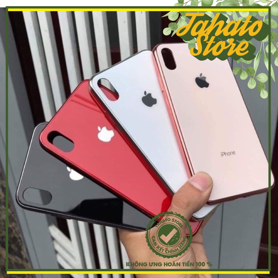 Ốp điện thoại Iphone cường lực viền dẻo cùng màu với lưng máy Iphone 6 6plus 7 7plus x xsmax