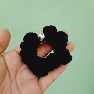 Dây cột tóc nhung 1 hạt tròn (Cỡ 5 cm)