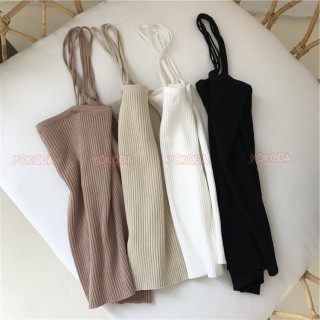 [Hot 2021] Áo 2 Hai Dây Đẹp Len Tăm Bản Nhỏ Dáng Croptop Mặc Vest Siêu Dễ Thương Hot Năm 2021 - QA23 | BigBuy360 - bigbuy360.vn
