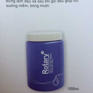 Dầu hấp ủ xả tóc Olive Rotary  hủ xanh 1000ml
