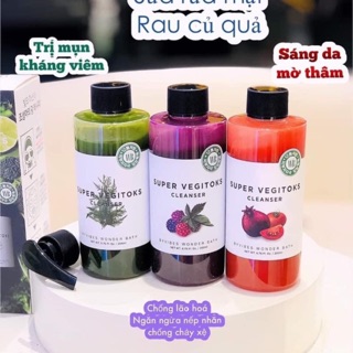 Sữa rửa mặt rau củ quả SUPER VEGITOK (đủ bill)