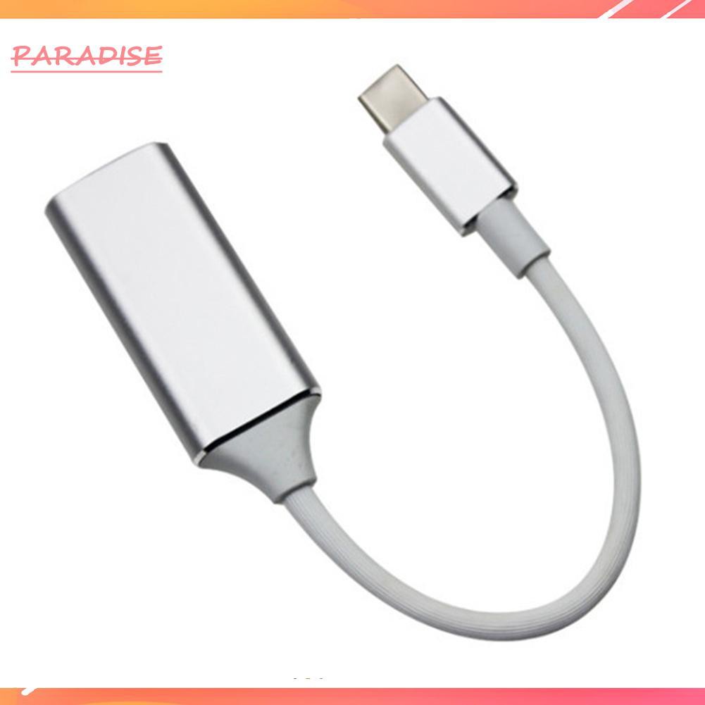 Paradise1 Type-C to HDMI-compatible Adapter Aluminum Alloy 4K 2K 30Hz HD HDMI-compatible Screen Converter