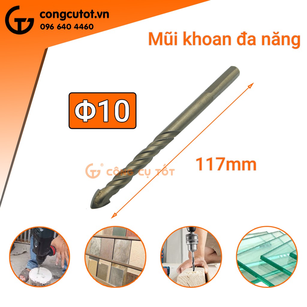 Mũi khoan đa năng mũi thép Waves khoan trên ​kính, gạch men, gốm sứ, bê tông tường, gạch, gỗ...