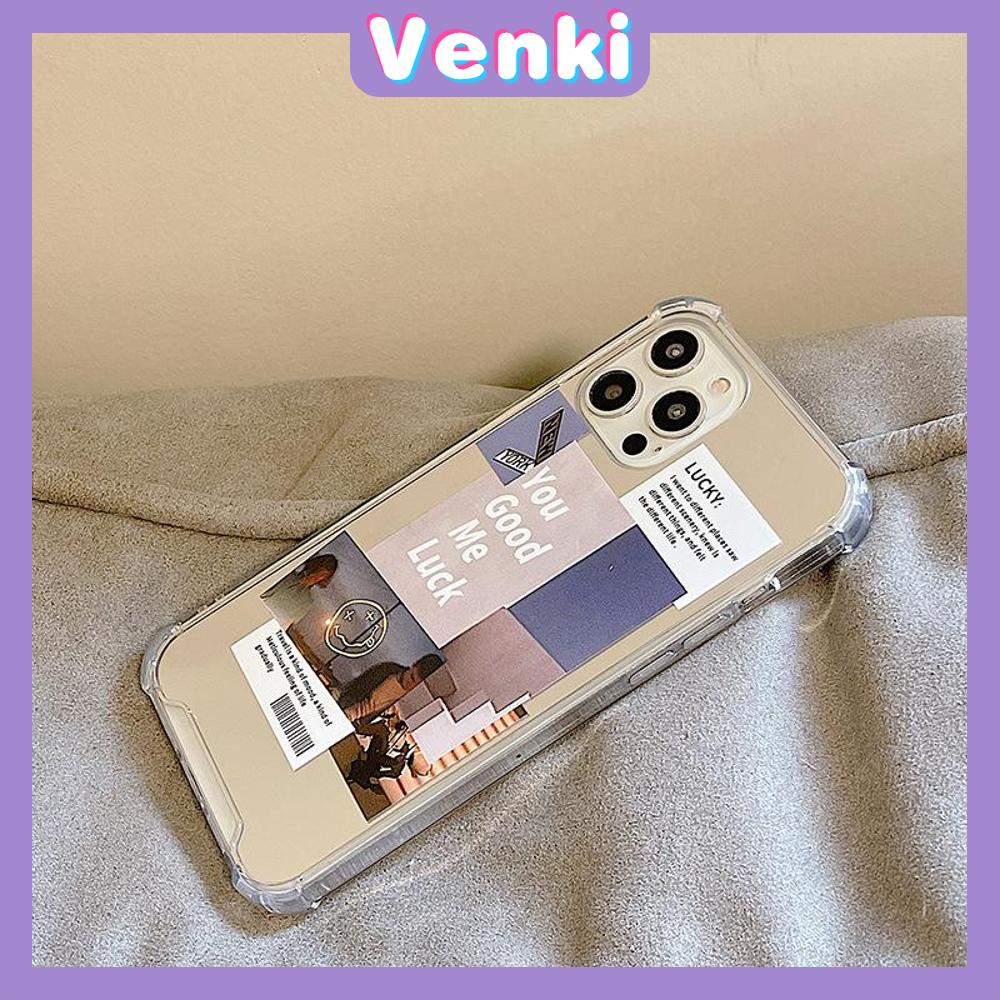 Ốp điện thoại acrylic mặt gương HD túi khí phong cách tạp chí thích hợp cho iPhone 11 13 Pro Max 12 Pro Max 7 Plus xr