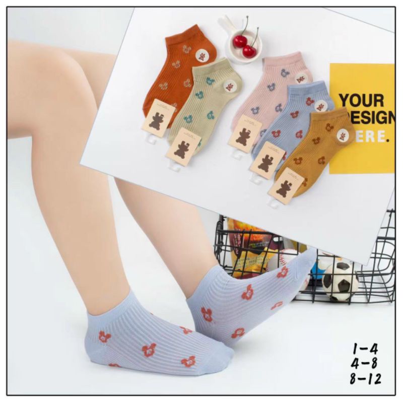 Sét 5 đôi tất Micky cho bé từ 1_12 tuổi