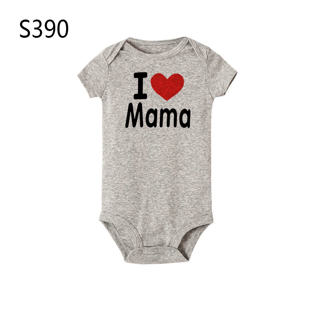 Tôi Yêu Mẹ Và Tôi Yêu Papa Baby Body Twins Mềm Mại Cho Trẻ Sơ Sinh Mặc Quần Áo Trắng Mặc Mùa Hè