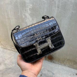 Túi chữ H da rắn, cocah hồng 110k