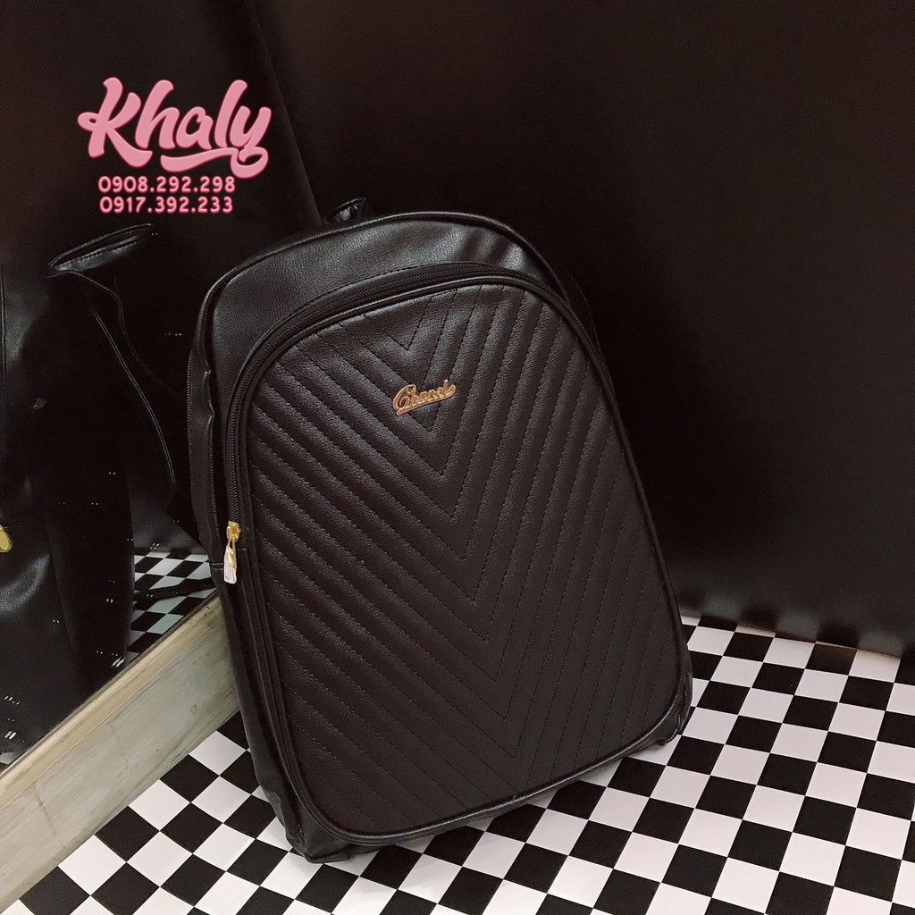 Balo học sinh , tuổi teen thời trang 2 ngăn màu đen cho bạn nữ - (26x9x38cm)