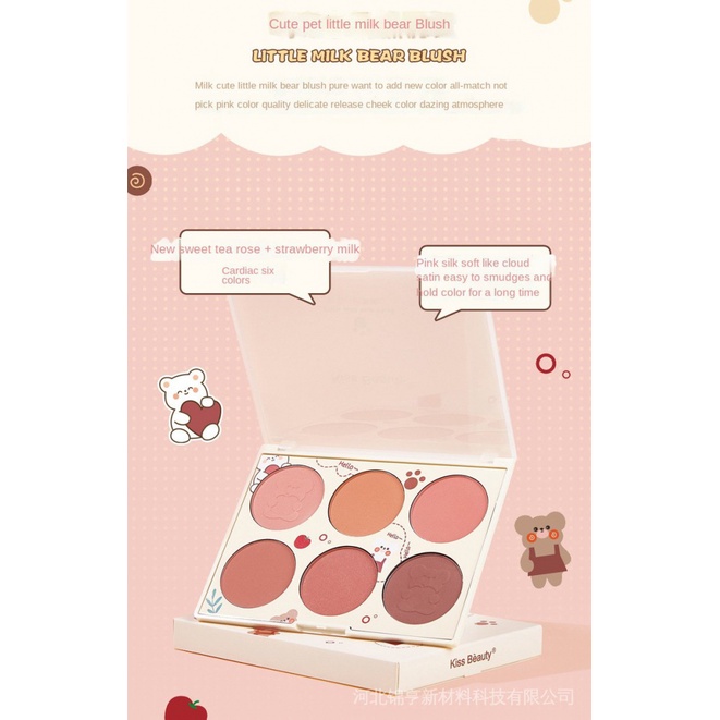 Phấn má hồng trang điểm không phai màu dễ tẩy trang dành cho nữ