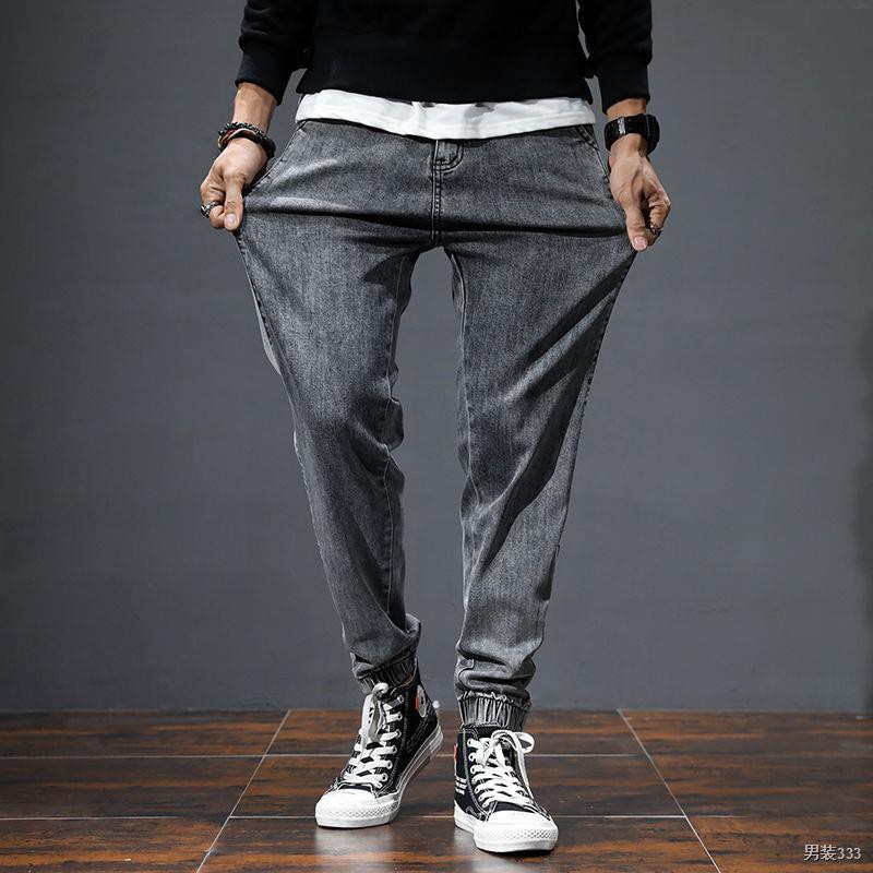 Xuân hè mới cỡ lớn Harem jeans nam phiên bản Hàn Quốc của xu hướng tất cả phù hợp với các đôi chân thương hiệu quầ