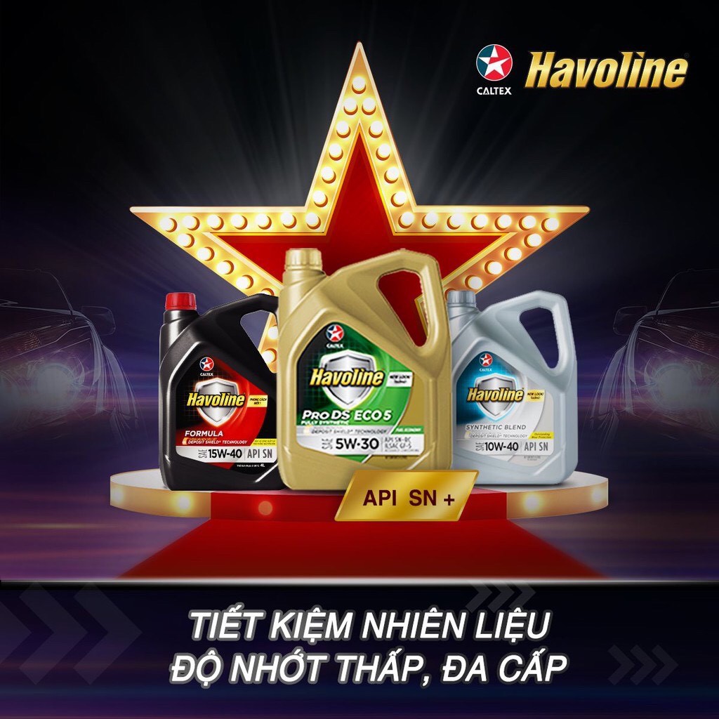 [ CHÍNH HÃNG ] Nhớt động cơ ô tô xăng Havoline Synthetic Blend 10w40 / 5w30 [ 4L ]