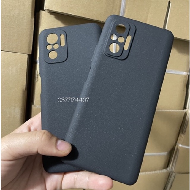 Ốp lưng dẻo nhám cho Xiaomi Redmi note 10, Note 10s, Note 10 Pro Silicon chống bám bẩn, chống Vân tay ( Mày đen )