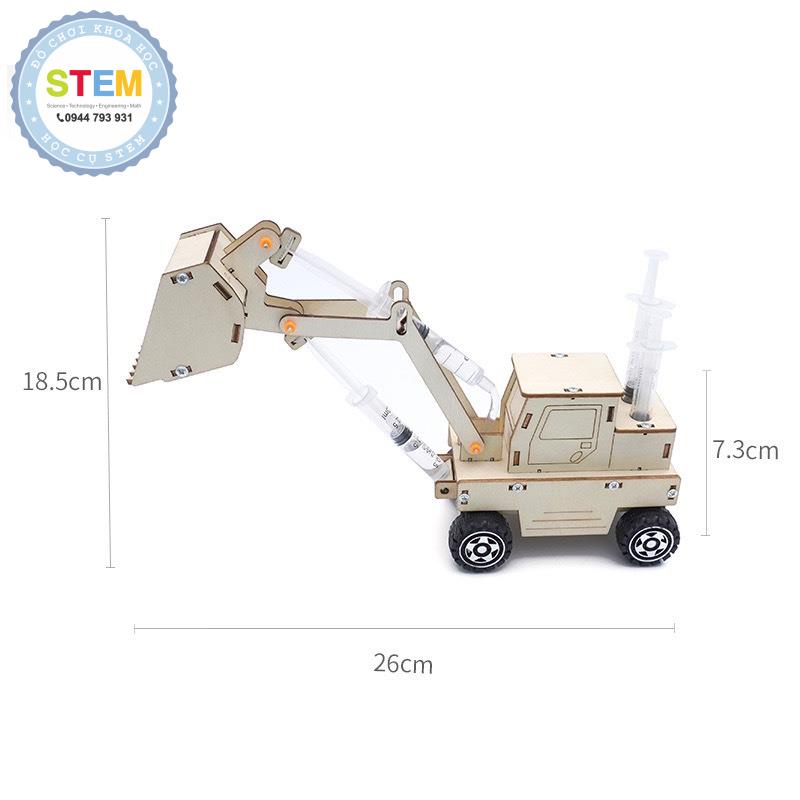 Máy xúc thủy lực  tự lắp ráp DIY| Đồ chơi STEM