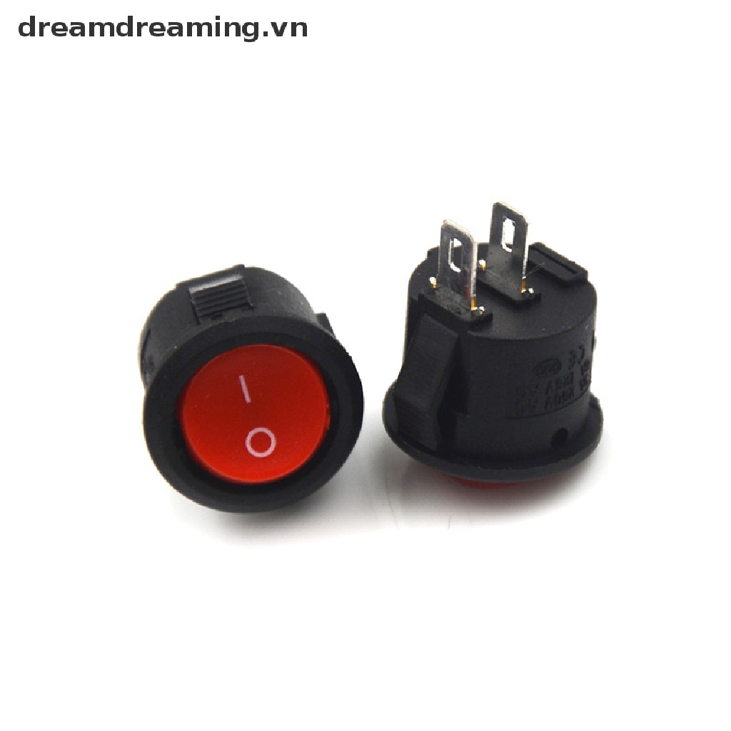 Set 10 công tắc bật /tắt hình tròn đường kính 16mm mini 2 đầu 3A/250V chuyên dụng