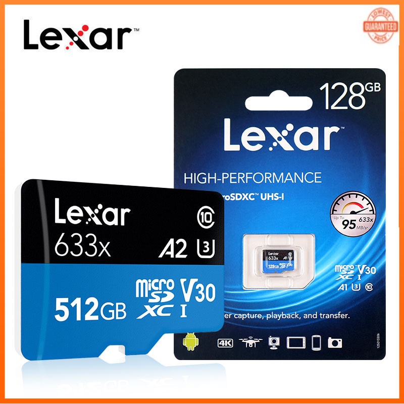 Thẻ Nhớ micro sd 633x 1000x 32GB 64GB 128GB 512GB 256GB 10 carte TF Cho 1080p full-HD