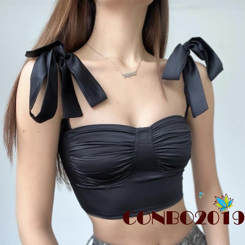 Áo Croptop Sát Nách Màu Sắc Thời Trang Mùa Hè Cho Nữ