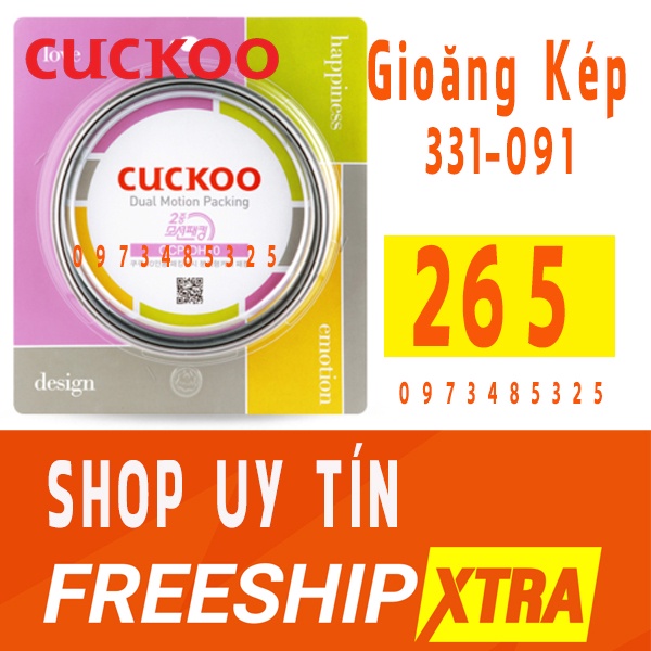 Gioăng nồi cơm điện Cuckoo kép loại 1,08 lít 331- 091 (nồi cơm cuckoo crp n0680sr)