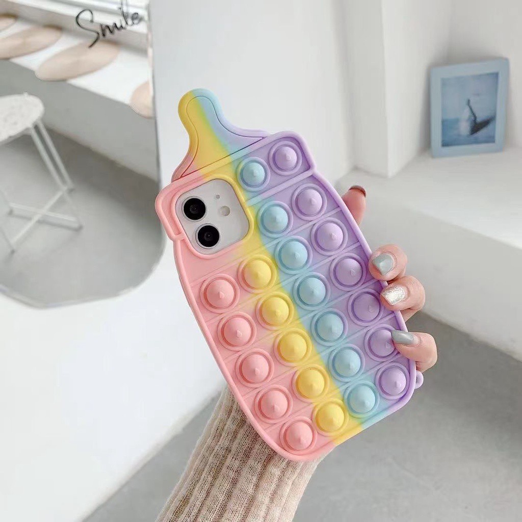 Ốp Điện Thoại Silicon Hình Bình Sữa 3d Cho For iPhone 6 6s 7 8 Plus X Xr Xs 11 12 Pro Max Se
