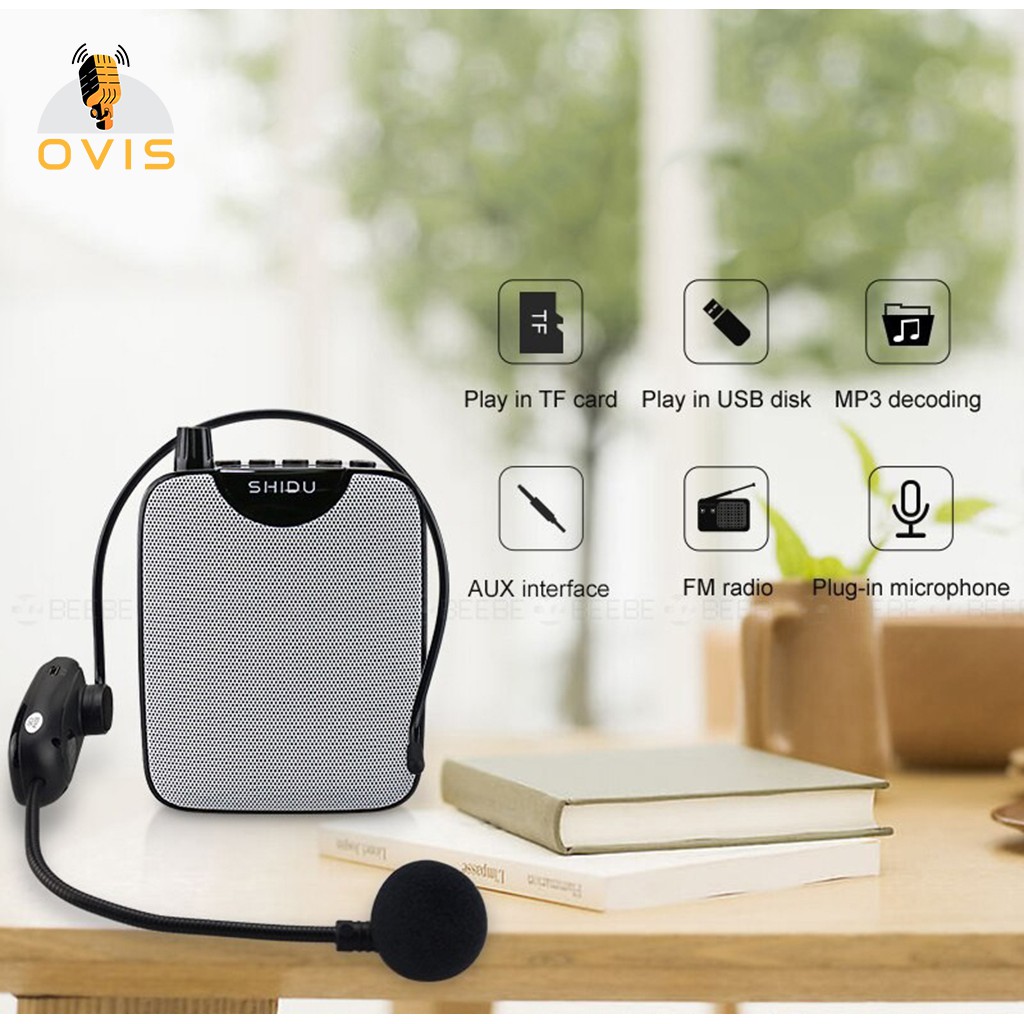 Shidu SD-M500 | Máy Trợ Giảng Không Dây cho Giáo Viên, Tiếp Thị, HDV Du Lịch