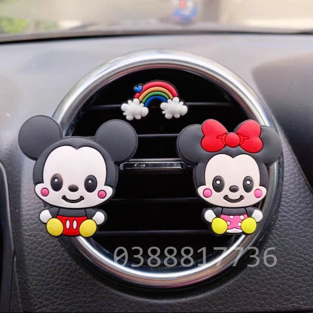 Sáp thơm ô tô cài cửa gió hình chuột Mickey, khủng long