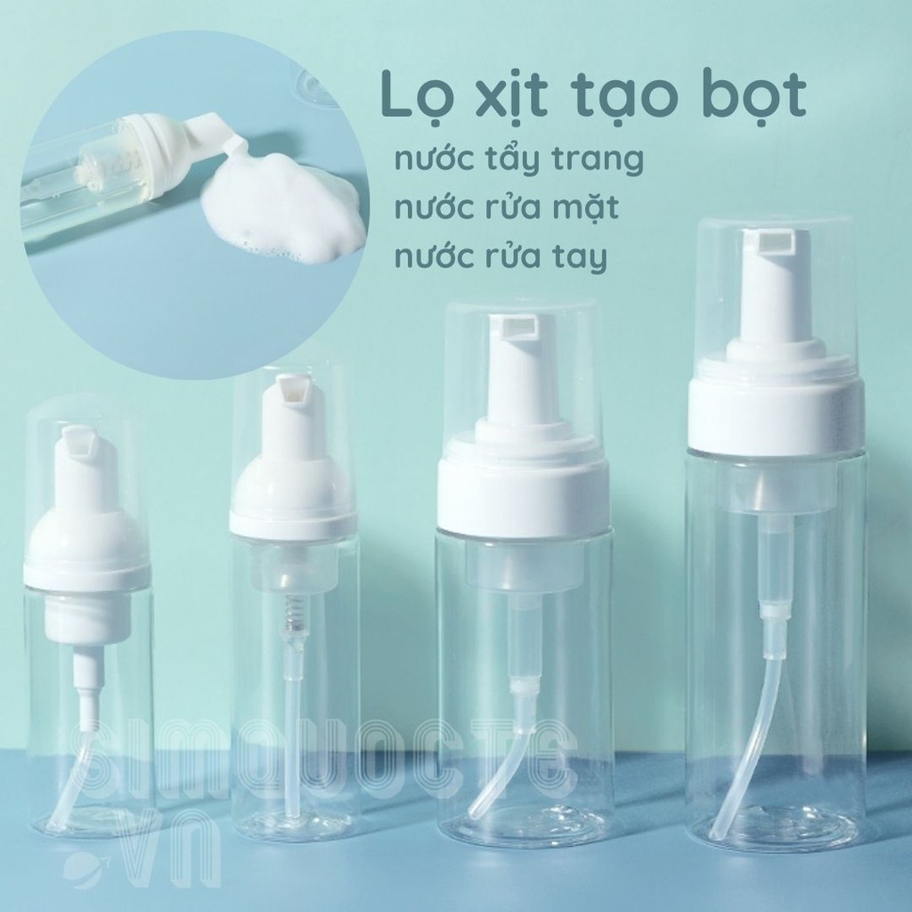 Lọ xịt tạo bọt Chai xịt tạo bọt đựng nước rửa tay, nước tẩy trang, dầu gội, sữa tắm, sữa rửa mặt