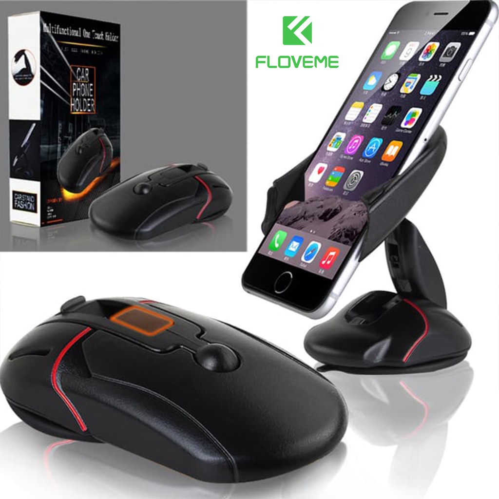 Giá đỡ Oto, Xe máy Floveme MOUSE  - bám dính chắc chắn, Vô cùng nhỏ gọn, Tương thích với mọi dòng điện thoại