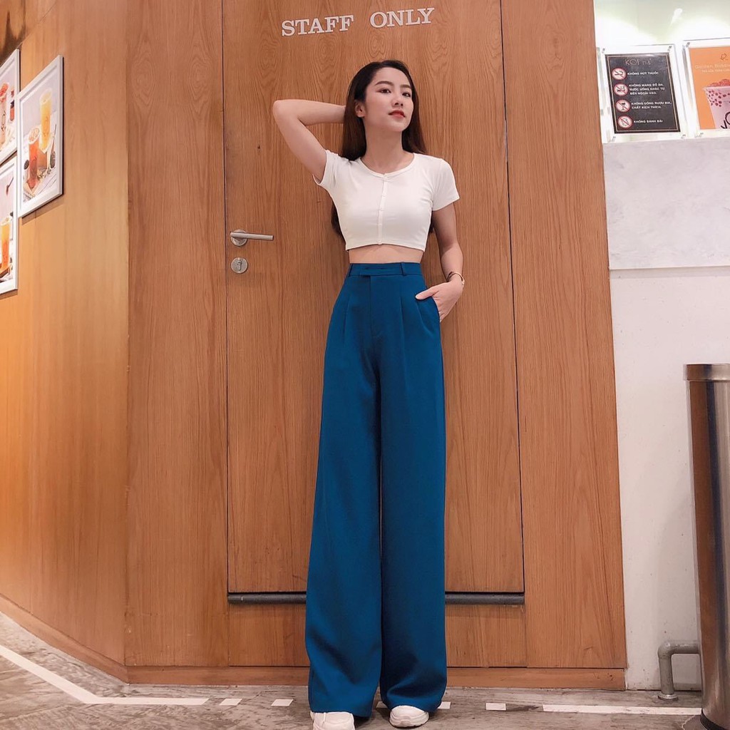 Quần Ống Suông , ống rộng nữ dáng dài , cạp cao vải đẹp loại 1 | BigBuy360 - bigbuy360.vn