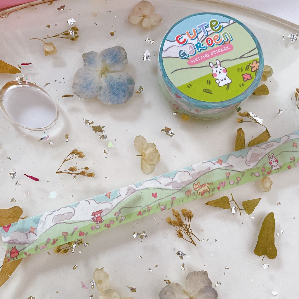 Meimei Sticker - Cute Garden Washitape băng keo dán xinh xắn trang trí