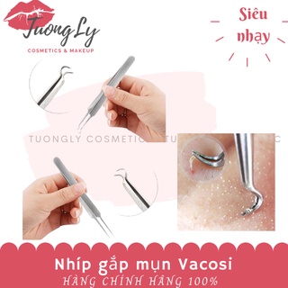 Nhíp gắp mụn đầu đen thép không gỉ chính hãng Vacosi