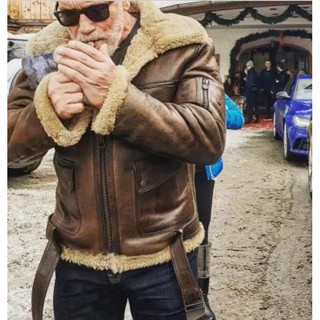 [ẢNH THẬT] Áo khoác da nam lót lông bảo hành 1 năm - Áo khoác da lót lông cổ cao phòng cách Biker mạnh mẽ