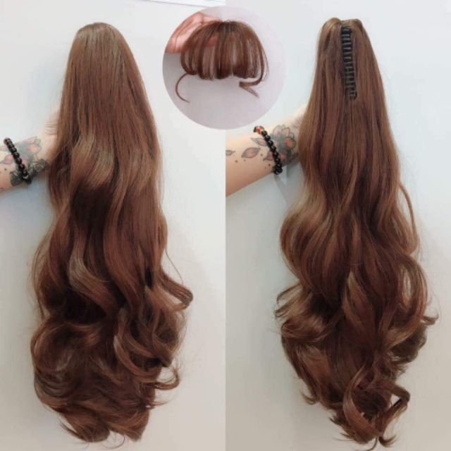 Tóc giả nữ ❤FREESHIP❤ Tóc ngoặm xoăn dợn dài - n44